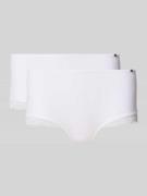 Broek met gehaakt kant, model 'Classic Cotton'