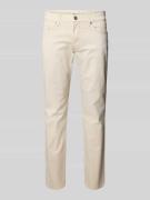 Straight fit jeans met contrastnaden, model 'Chuck'