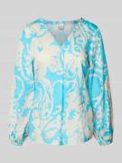 Regular fit blouse met V-hals