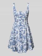 Mini-jurk met vierkante hals, model 'MINI WELLS'