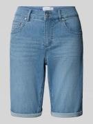 Regular fit bermuda's van denim met omslag