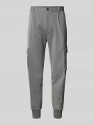 Tapered fit cargobroek met structuurmotief, model 'Glavin'