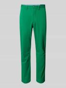 Regular fit chino met knoop- en ritssluiting
