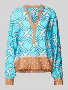 Blouseshirt met V-hals