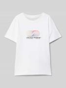 T-shirt met labelprint, model 'CALMA'