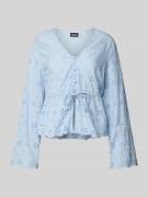 Regular fit blouse met lange mouwen en broderie anglaise, model 'ARMOR...