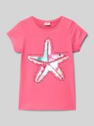 Regular fit T-shirt met interactief design
