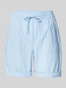 Relaxed fit korte broek van een mix van katoen en lyocell