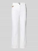 Straight fit jeans in 5-pocketmodel met labeldetail