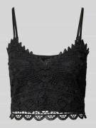 Regular fit korte top van viscosemix, model 'HONEY'