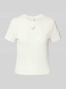 Regular fit T-shirt in riblook, model 'DANIELLA'