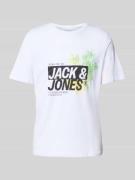 T-shirt met labelprint, model 'JAXON'