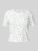 Regular fit T-shirt in riblook, model 'FENJA LIFE'