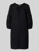 Knielange linnen jurk van een mix van linnen en viscose, model 'Laluna...