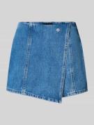 Licht uitlopende skort van katoenen denim, model 'FILUM'