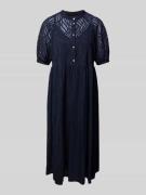 Regular fit midi-jurk met voering van viscose