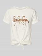 Regular fit T-shirt van puur katoen, model 'DORA'