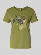 Regular fit T-shirt van katoenmix, model 'Rina'