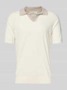 Regular fit poloshirt met V-hals