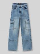Regular fit jeans met cargozakken