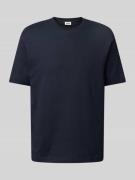 T-shirt met geribde ronde hals, model 'RAPHAEL'