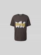 Regular fit T-shirt met labelprint