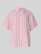 Loose fit overhemdblouse van viscosemix, model 'Mira'