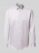 Regular fit zakelijk overhemd met kentkraag