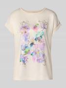 Regular fit T-shirt met gebloemde motiefprint