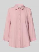 Regular fit blouse van viscose met 3/4-mouwen