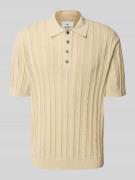 Poloshirt in gebreide look, model 'MASON'