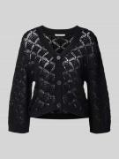 Relaxed fit gebreid jack van katoenmix