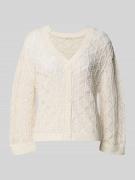 Relaxed fit gebreid jack van katoenmix