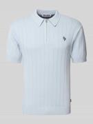 Slim fit poloshirt met labelstitching