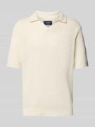 Regular fit poloshirt met structuurmotief