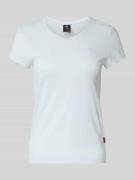 Slim fit T-shirt met labelstitching, model 'Eyben'