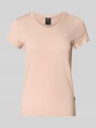 Slim fit T-shirt met labelstitching, model 'Eyben'