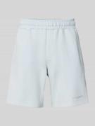 Relaxed fit sweatshorts met labelstitching