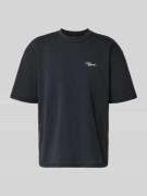 Oversized T-shirt met labelstitching, model 'Signar'