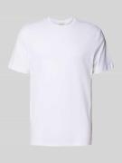 T-shirt met logostitching, model 'SUPIMA'