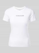 Slim fit T-shirt met labelprint