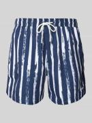 Regular fit zwembroek met mesh-inzet