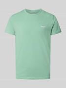 Slim fit T-shirt van katoenmix