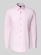 Slim fit zakelijk overhemd van een mix van katoen en elastaan