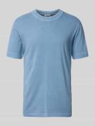 T-shirt met geribde ronde hals, model 'RAPHAEL'