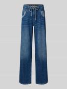 Jeans met wijde pijpen en tunnelkoord