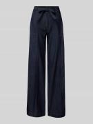 Wide leg jeans met strikceintuur, model 'Sienna'