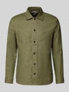 Slim fit overhemdjack met kentkraag, model 'pelton'