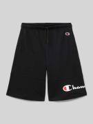 Regular fit sweatshorts met labelprint