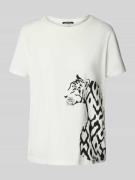T-shirt met motiefprint en ronde hals